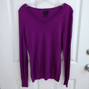 🌟 Cotton v-neck sweater PURPLE